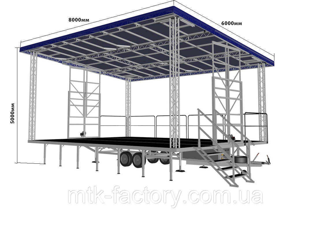 Мобильная сцена ''MTK Truss'' (6х8) - фото 1 - id-p797795216