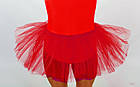 Купальник для танців з пишною спідницею Пачка дитячий червоний CO-128-R (р-р S-XL, зріст 110-165 см), фото 2