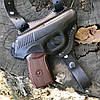 Оперативна кобура двостороння для ПМ, МР-654к зі шкіри (чохол/магазин), фото 2