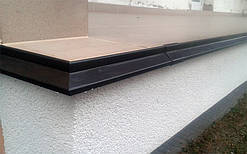 Капельник MAXI для відкритого балкона та тераси установка під плитку алюмінієвий 2 метри колір коричневий