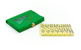 Доміно настільна гра в чохлі IG-2804 (шості-пластик, h-2,2 см, р-р чохла 10,5x7x1см)