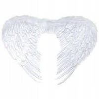 На резинке белые перьевые крылья 52*40 для карнавала на Хэллоуин крылья ангела, Новый год