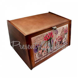 Хлібниця Прованс. Тюльпани, троянди, 36х21х19, 15х30 см