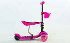 Самокат із нахилом керма Micro Mini із сидінням 3 в 1 C-0332 кольори в асортименті (3-х кіл, PU світло, h-65-73 см), фото 7