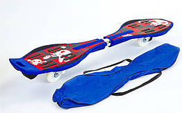 Ролерсерф двоколісний (RipStik, Рипстик, Вейвборд) SKULL SK-5614-R (ABS, PU-світлячий., 34', червоний)