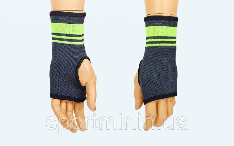 Фіксатор променево-зап'ясткового суглоба (1 шт.) ST-1015-G (68% поліамід, 32% спандекс, р-р S-XL, сірий-салат), фото 1