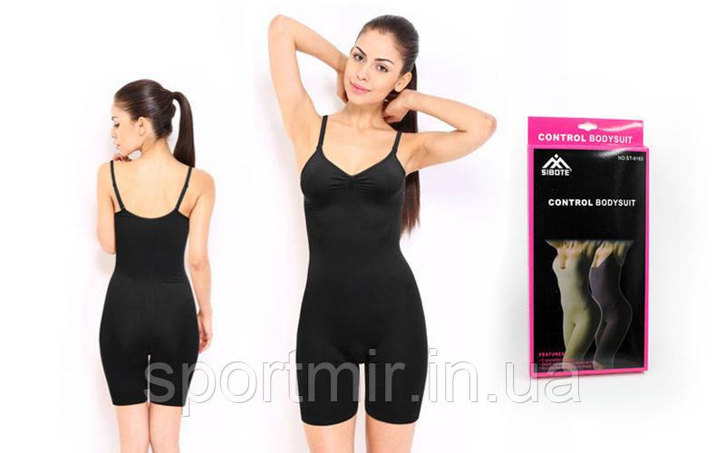 Білизна стягувальна (коригувальна) з шортиками Control Bodysuit ST-9163-BK (р-р S-3XLчорний), фото 1