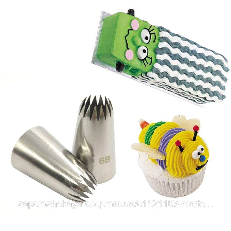 Зірка відкрита Насадка для крему No6 В середня, фото 1