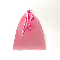 Мешочек бархатный 7х9 см розовый для упаковки, хранения украшений и подарков