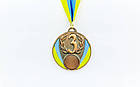 Медаль спортивної стрічки UKRAINE d-6,5sм з укр. символом C-4339 (метал, 40g золото, срібло, бронза), фото 6