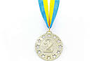 Медаль спортивна зі стрічкою WIN d-6,5см C-6405 (метал,1-золото,2-срібло,3- бронза d-6,5sм, 38g), фото 4