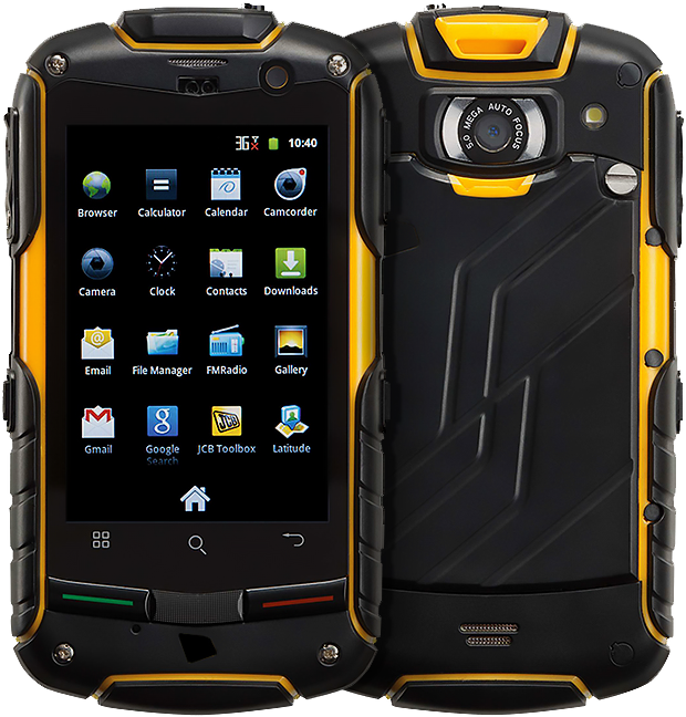 JCB HW-T18D (AGM Rock V5), IP67, Android, Wi-Fi, 3G, 5 Mpx, GPS, 3100 mAh, MIL-STD-810G, дисплей 3.2"