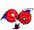 Сигнал звуковий «равлик» 12V 2-тоновий Elegant Compact  EL 100 730 червоно-синій, кришка хром, фото 3