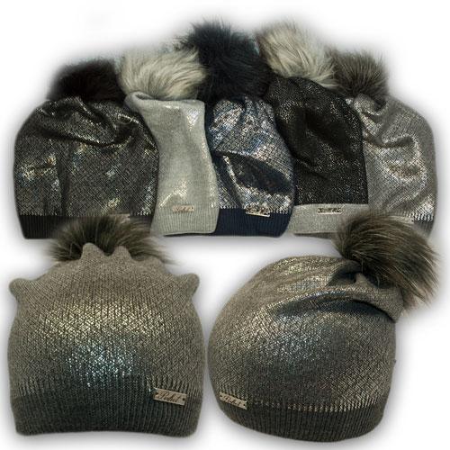 ОПТ Шапка з напиленням для дівчинки, р. 52-54 (5 шт./набір), фото 1