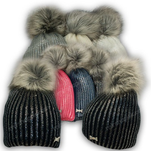 ОПТ Шапка напиленням для дівчинки, р. 52-54 (5 шт./набір), фото 1