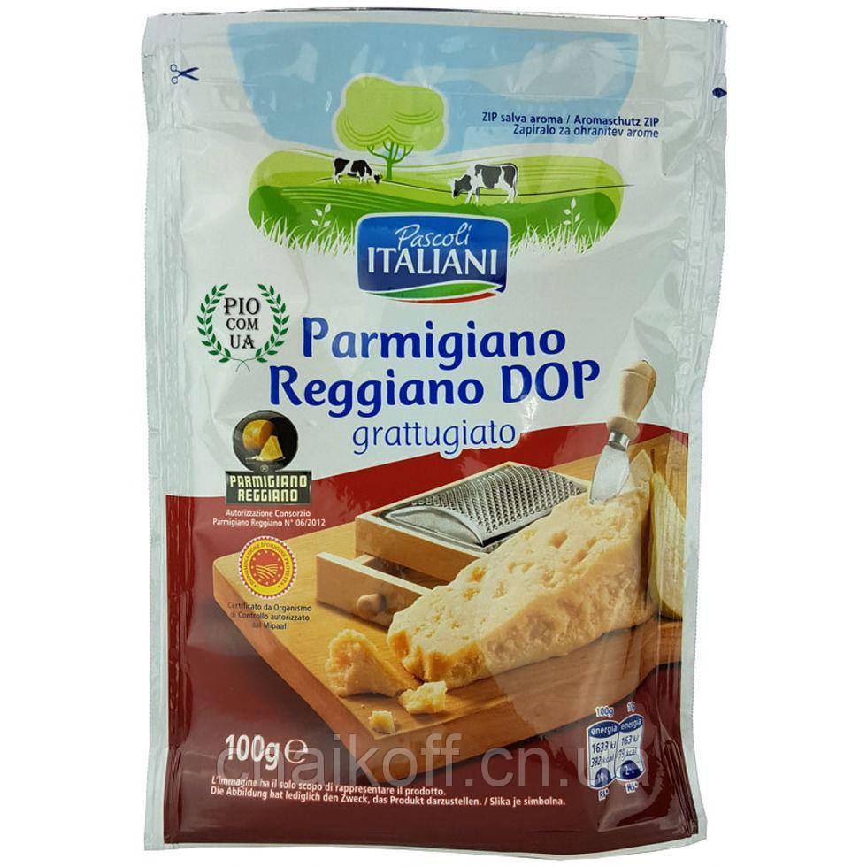 Сир Пармезан Рascoli Italiani Parmigiano Reggiano DOP(тертий) 100 г, фото 1