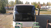 Производство и замена лобового стекла триплекс на автобусе Drogmoller E320 EuroComet, Volvo B12-600  в Никополе (Украина). 4