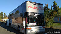 Производство и замена лобового стекла триплекс на автобусе Van Hool td 924 Astromega  в Никополе (Украина). 14