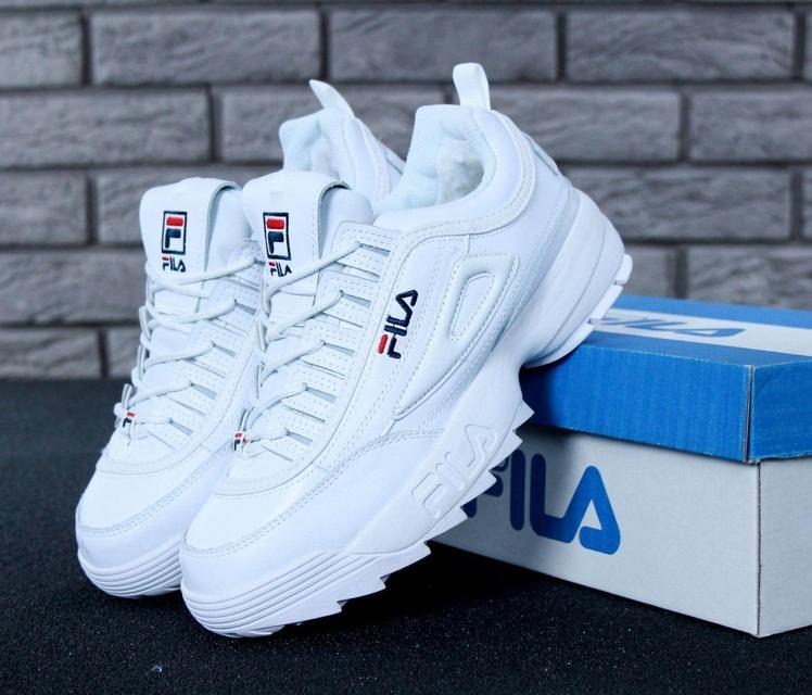 Жіночі зимові кросівки Fila Disruptor II White Winter (з хутром)