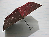 Жіноча парасолька напівавтомат хамелеон з Ейфелевою вежею бордова, фото 2