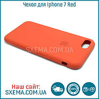 Чохол-накладка для Iphone 7 силіконовий Silk Silicone Aque Червоний
