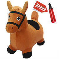 Іграшка стрибун Конячка Brown Hopping Horse, Activity Toy, Outdoors Ride On Bouncy Animal Play Toys