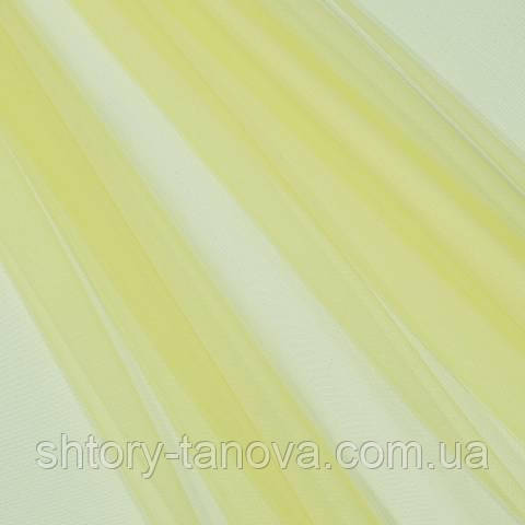 Тюль мікро-сітка, однотонний, яскраво-жовтий, фото 1