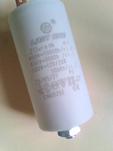 Конденсатор пусковий 20мкФ 450в, Конденсатор 20 mf 450v, Конденсатор ...