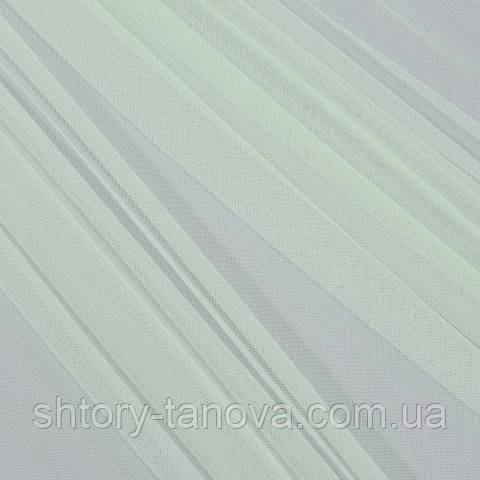 Тюль мікро-сітка, однотонний, зелена лазур, фото 1