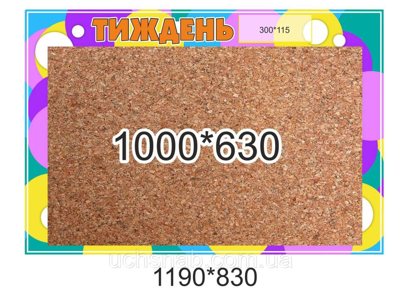 Стенд для НУШ - коркова дошка для теми тижня та щоденні новини, фото 1