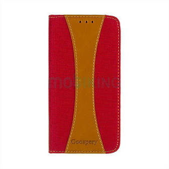 Чохол-книжка Goospery Canvas для Samsung Galaxy J6 2018 (J600) Red, фото 2