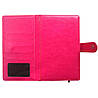 Щоденник недатований на клапані А5, 150л., клітка №2909, малиновий з кишенями, фото 2