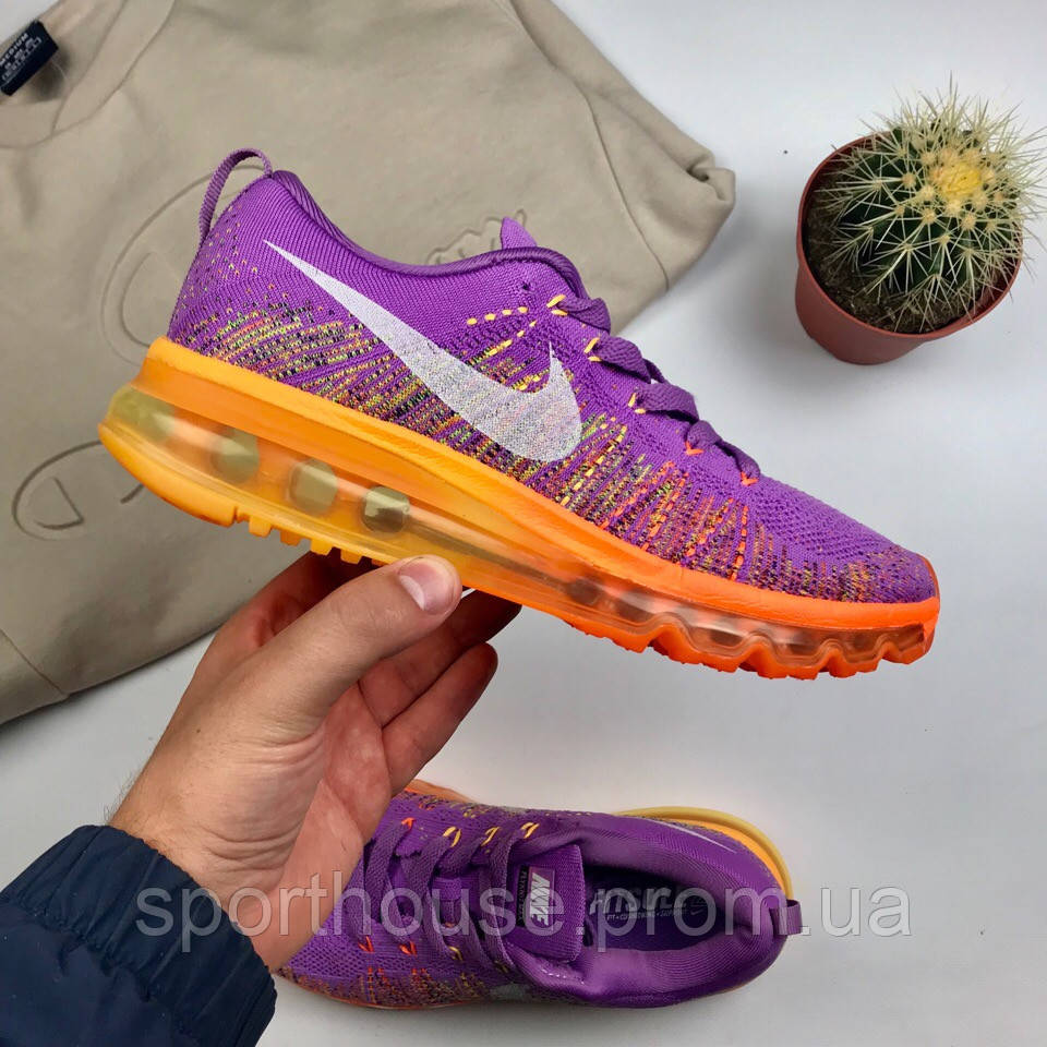 Кросівки Nike Air Flyknit Max 2014 "Atomic purple/Total orange"