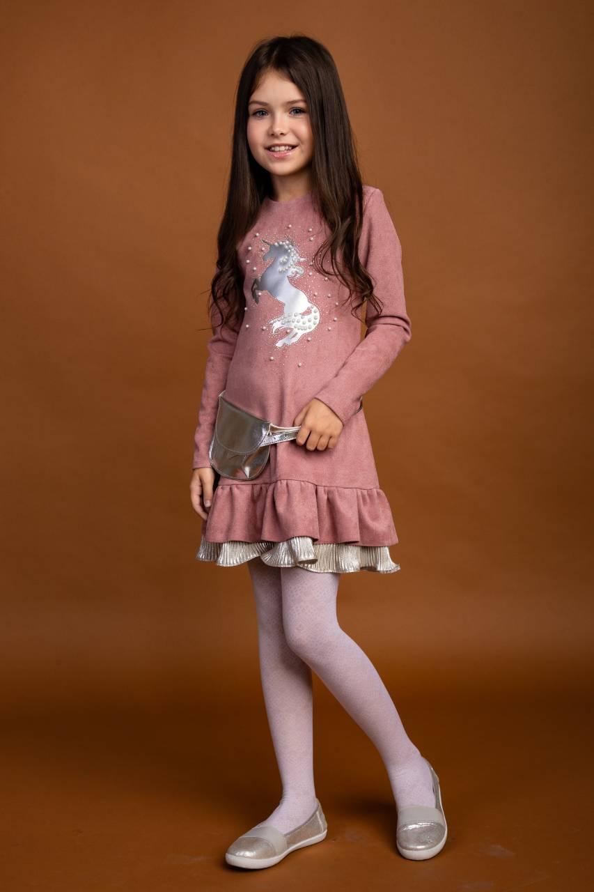 Стильне плаття із сумочкою для дівчинки "Крісті" 110р, фото 1