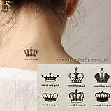 Тату-стикери — "Tattoo Crown" — 6 шт., фото 3