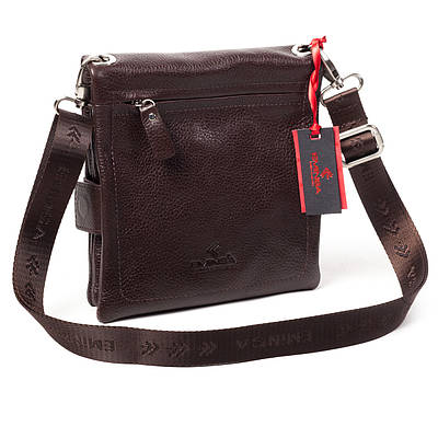 Мужская сумка барсетка кожаная коричневая Eminsa 6053-18-3, цена