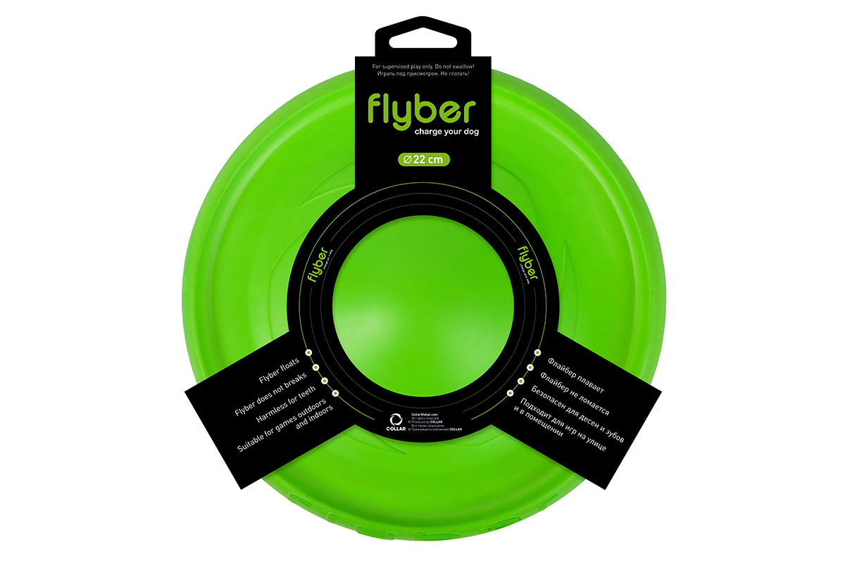 Игрушка для собак Collar Летающая тарелка Flyber 22 см Салатовая - фото 1 - id-p798794271