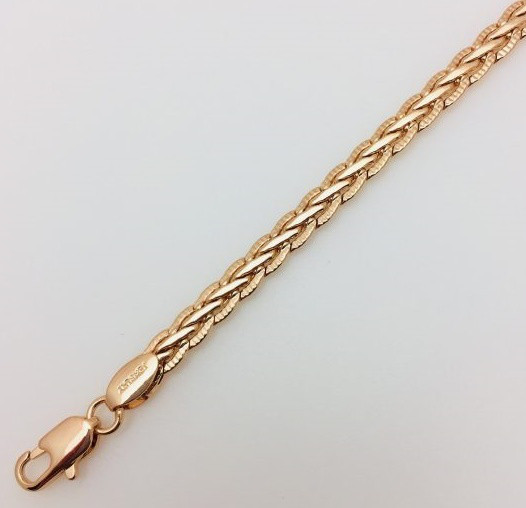 Браслет плетіння Колос H-4.3 довжина 17 см ювелірна біжутерія Fallon Jewelry