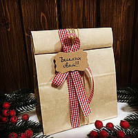 Бирка 12 шт "Веселих свят" крафт