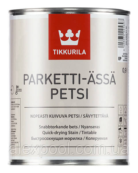 TIKKURILA Parketti Assa Petsi Глянцевий лак для паркетних і дощатих підлог всередині будівель 1 л