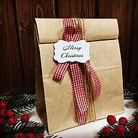 Бирка 12 шт "Merry Christmas" біла