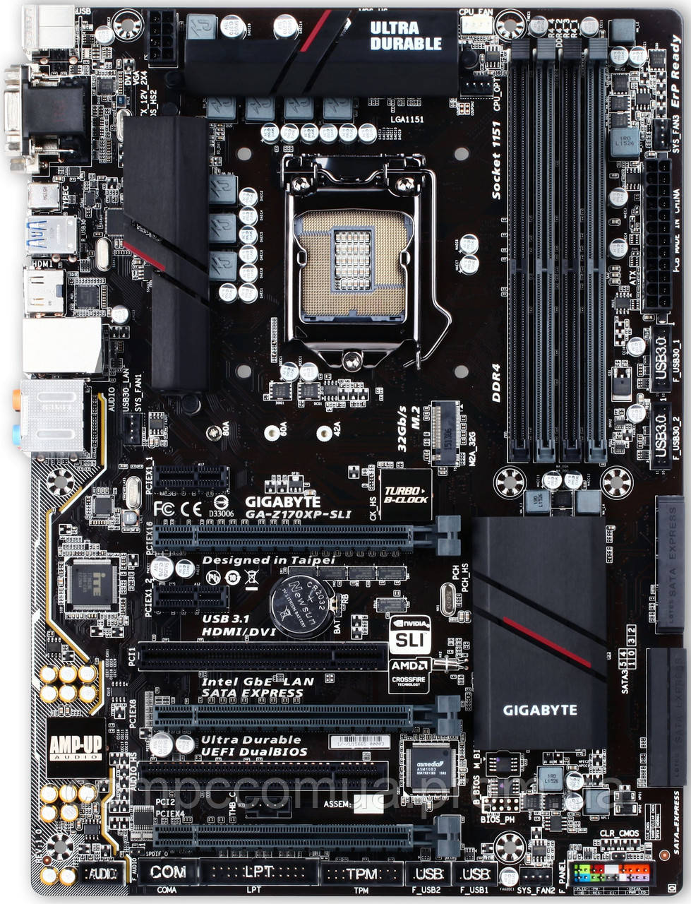 Материнская плата Gigabyte GA-Z170XP-SLI rev.1.0 (s1151, Intel Z170, PCI-Ex16) - фото 3 - id-p798855848