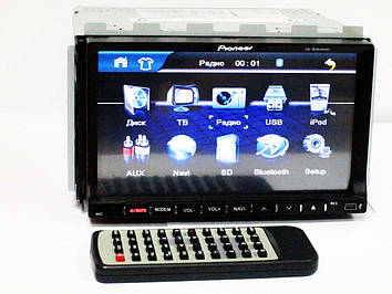 2din PI-803 7” DVD+USB+TV/FM-тюнер