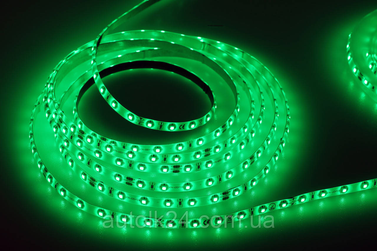 Світлодіодна Led-стрічка SMD 3528 24 V (вологозахисна) Зелений колір