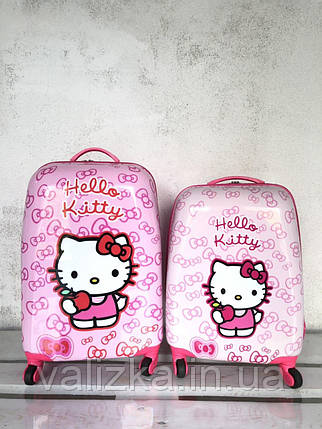 Дитячий для дівчинки Хелоу Кітті 4 колеса ручна поклажа "Hello Kitty" Хелоу Кітті 44 см, фото 2