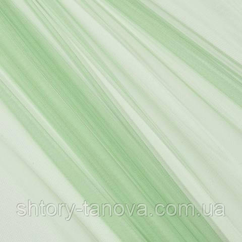 Тюль міні-сітка, однотонна, світло-зелений, фото 1