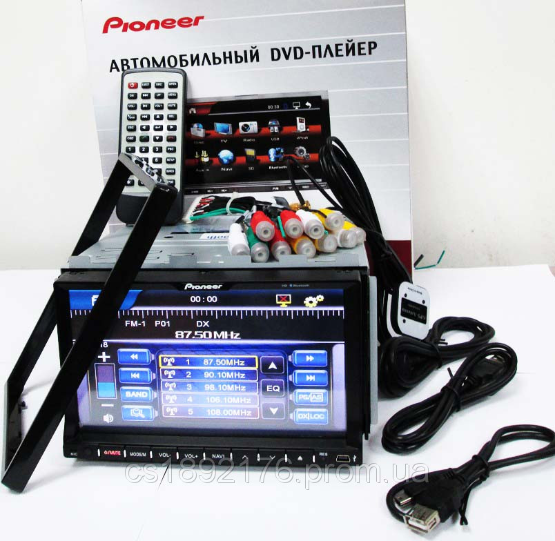 Автомагнітола 2din PI-803 7" екран — Mp3-Dvd-Tv/Fm-тюнер