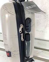 Пластиковий чемодан для ручної поклажі з принтом Airtex worldline Франція. Пластикова Валіза з малюнком, фото 2