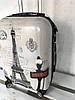 Пластиковий чемодан для ручної поклажі з принтом Airtex worldline Франція. Пластикова Валіза з малюнком, фото 2