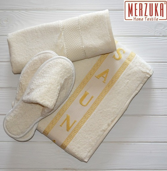 Набор (комплект) для сауны и бани мужской «ТМ Merzuka» (Турция) 3 предмета. - фото 1 - id-p798940966